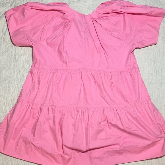 A.L.C. Camilla Pink Puff Sleeve Cotton Dress - Picture 8 of 8